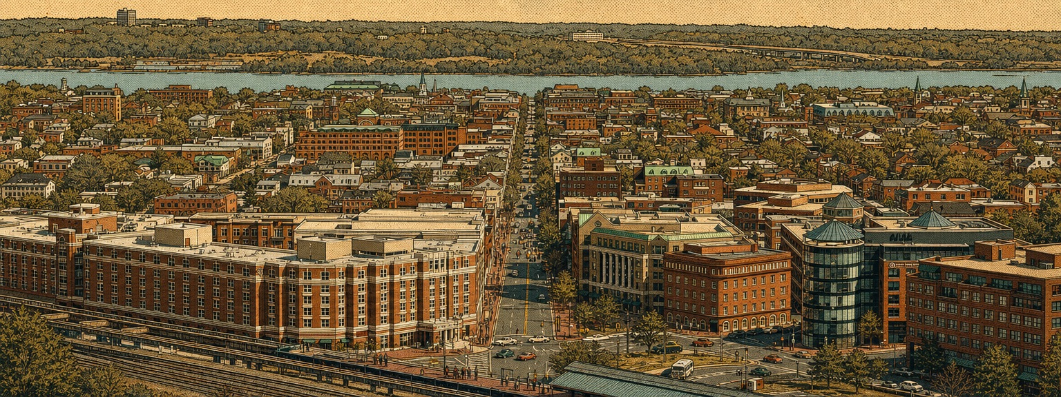 Illustrated view of Alexandria, Virginia