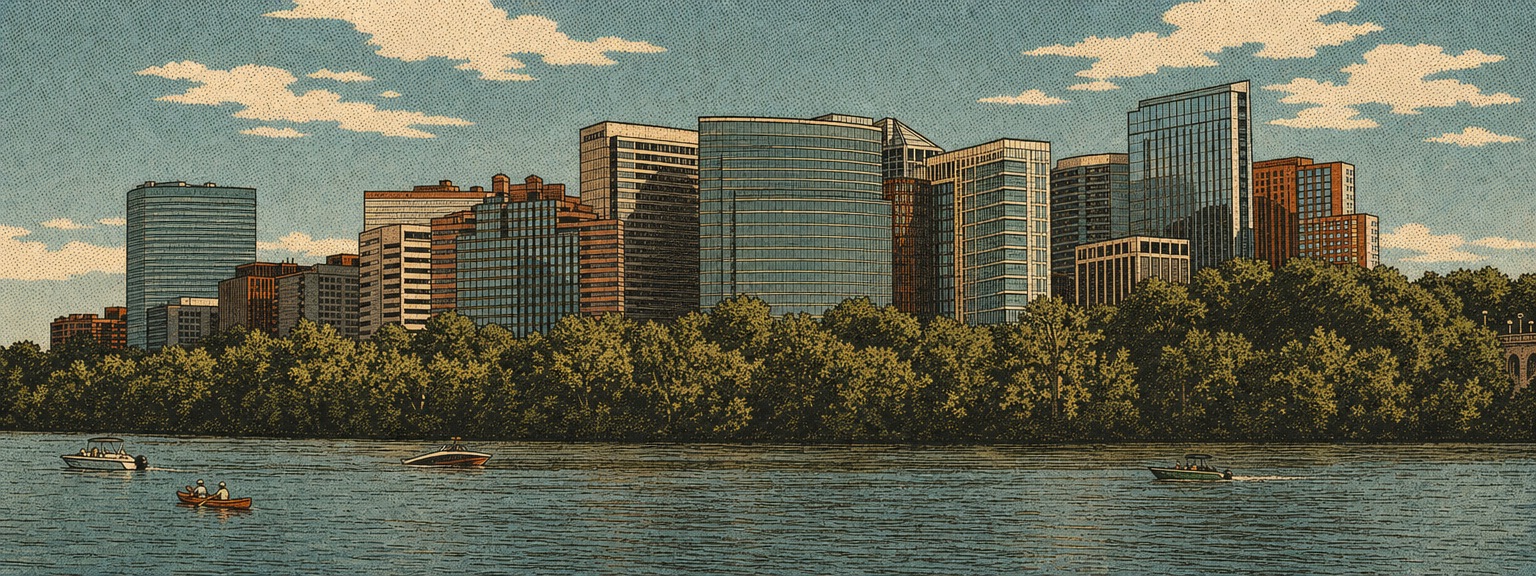 Illustrated view of Arlington, Virginia