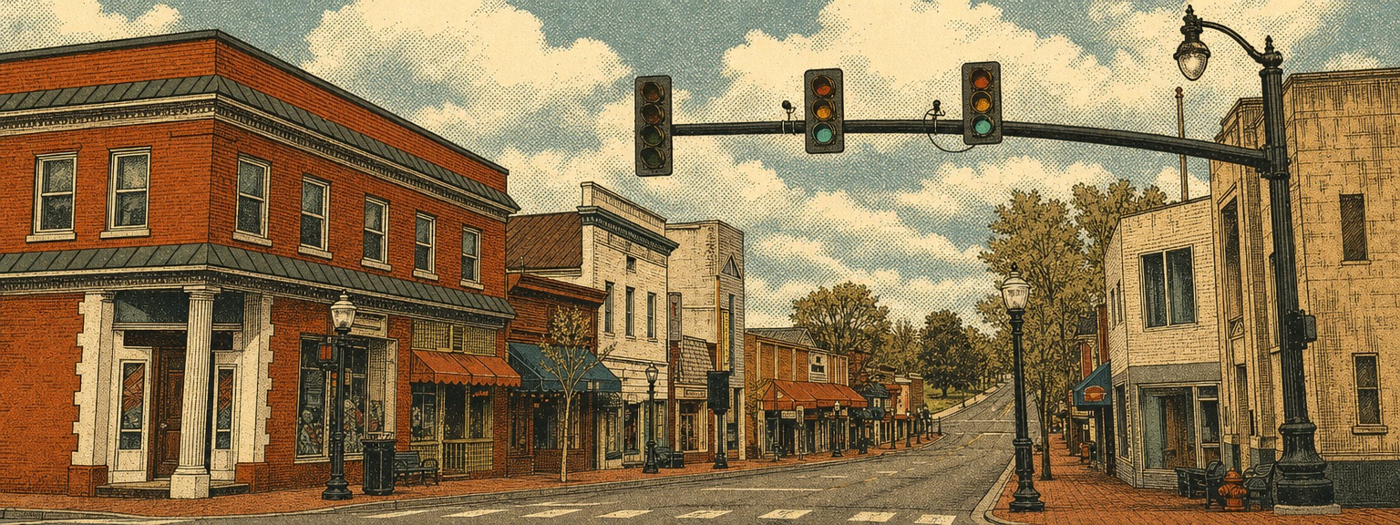 Illustrated view of Blacksburg, Virginia