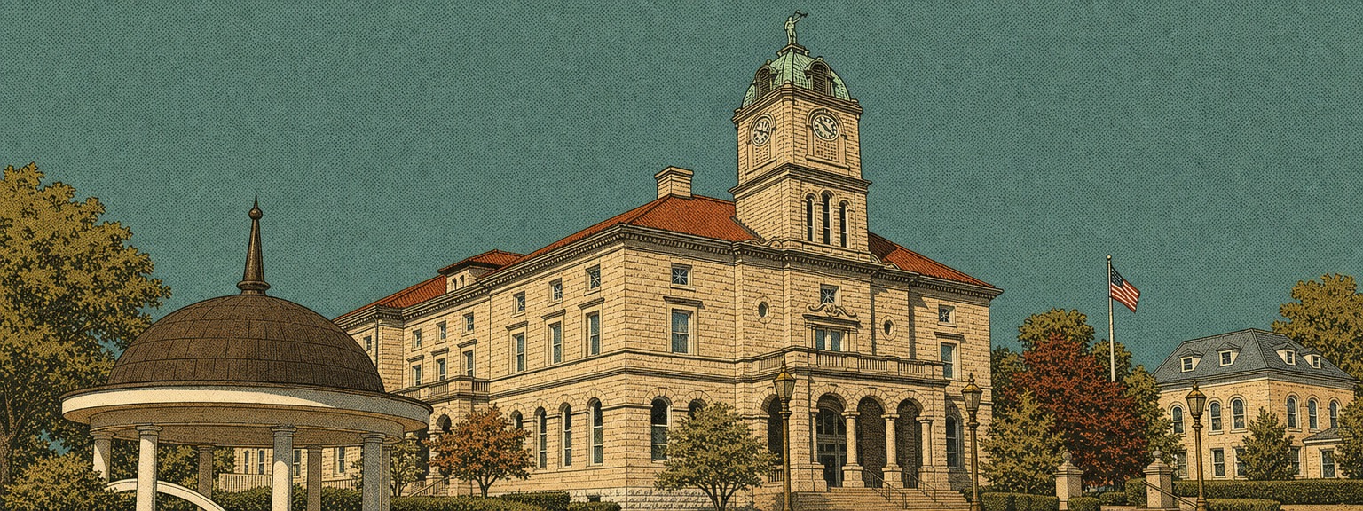 Illustrated view of Harrisonburg, Virginia