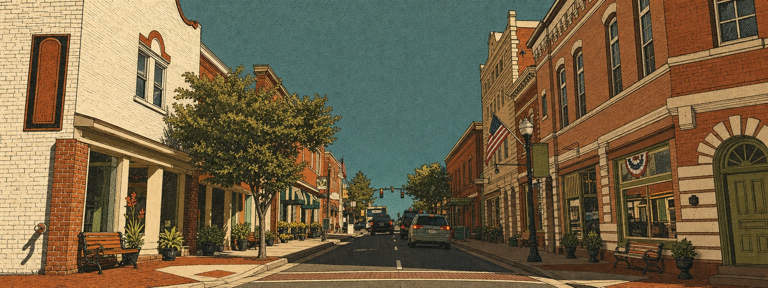 Illustrated view of Manassas, Virginia