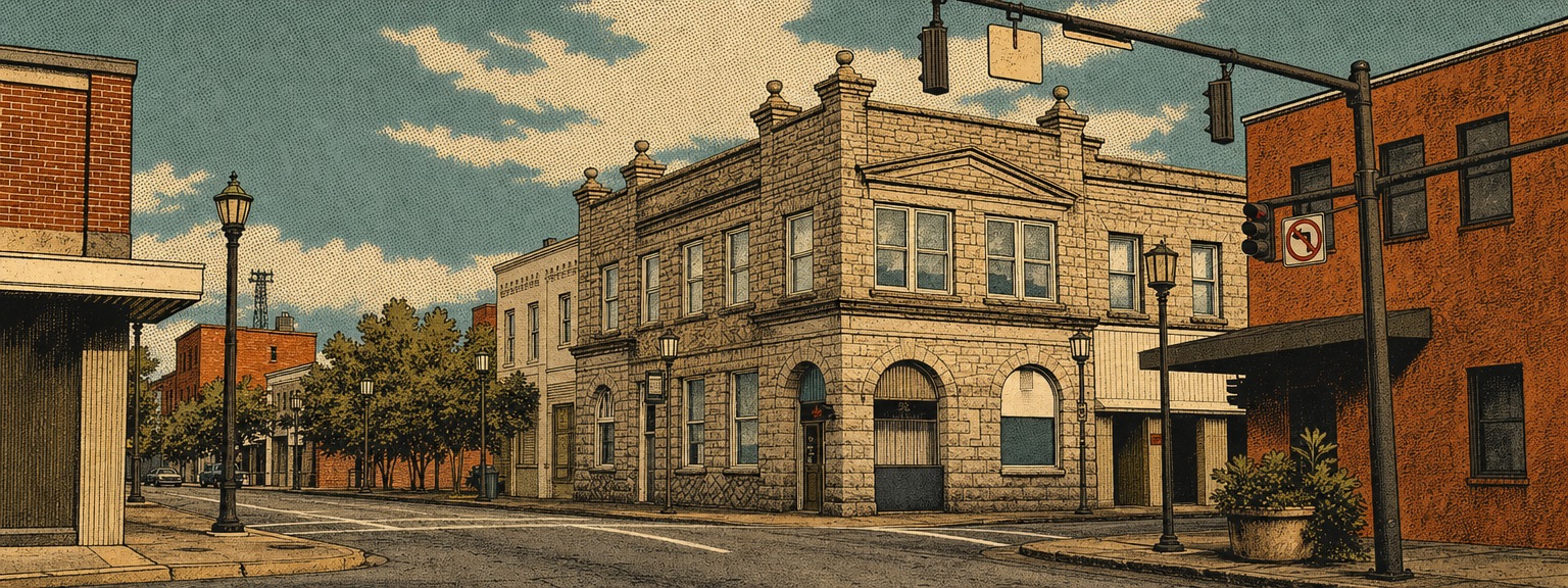 Illustrated view of Martinsville, Virginia