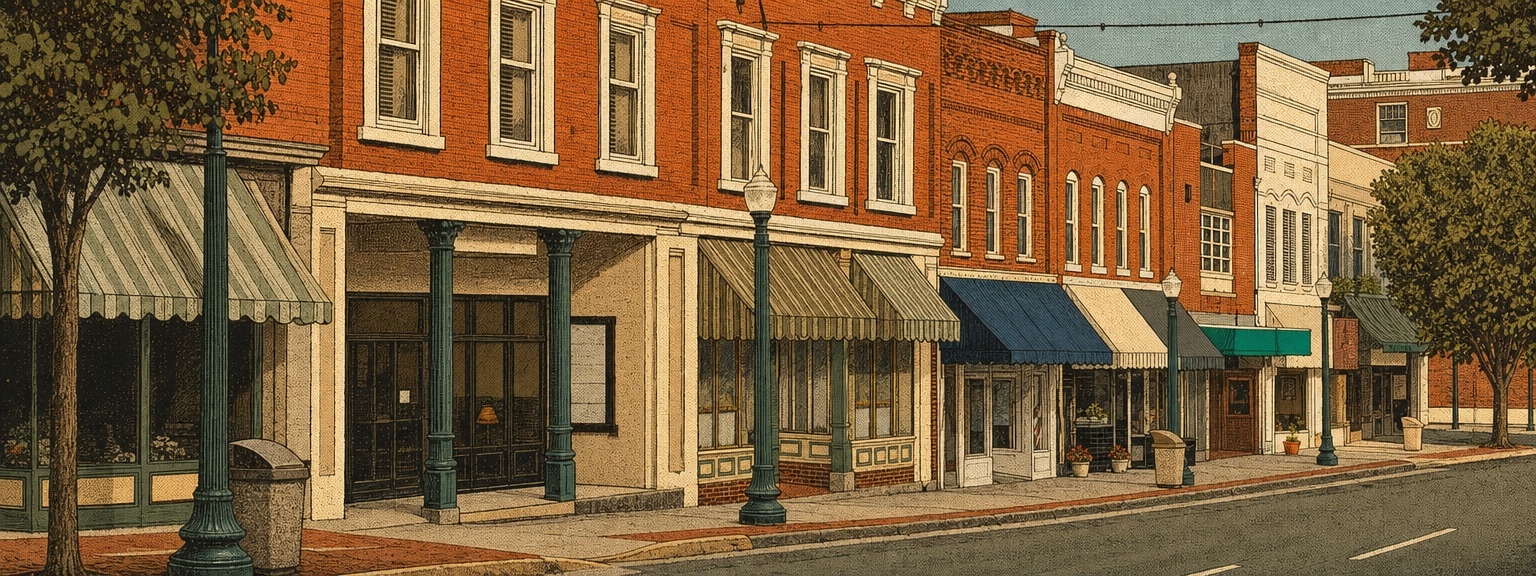Illustrated view of South Boston, Virginia