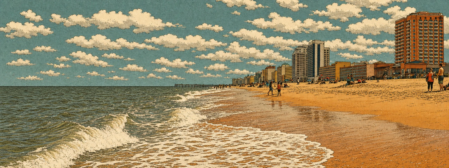 Illustrated view of Virginia Beach, Virginia