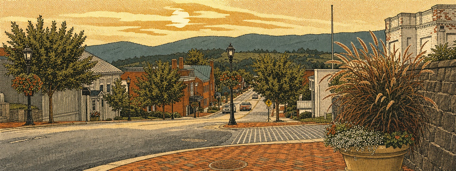 Illustrated view of Waynesboro, Virginia