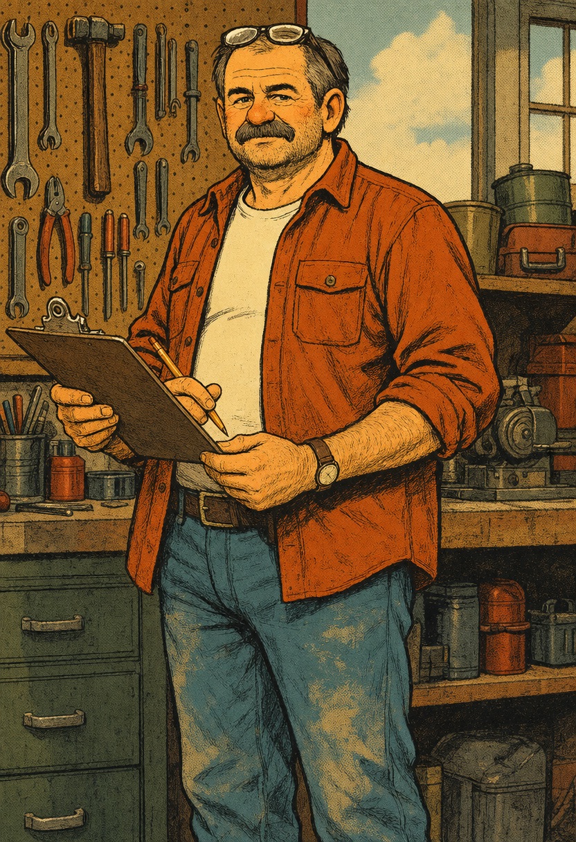 Marty Hobbs in his workshop