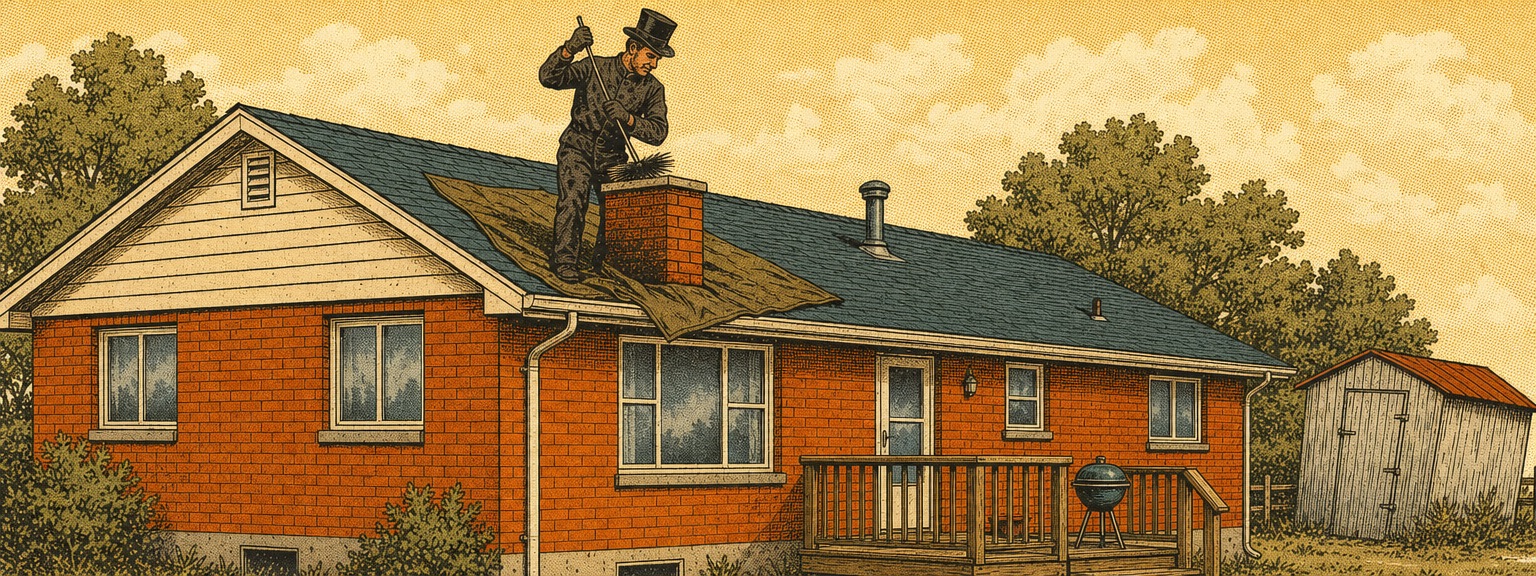 Illustration of chimney & fireplace companies at work in Virginia