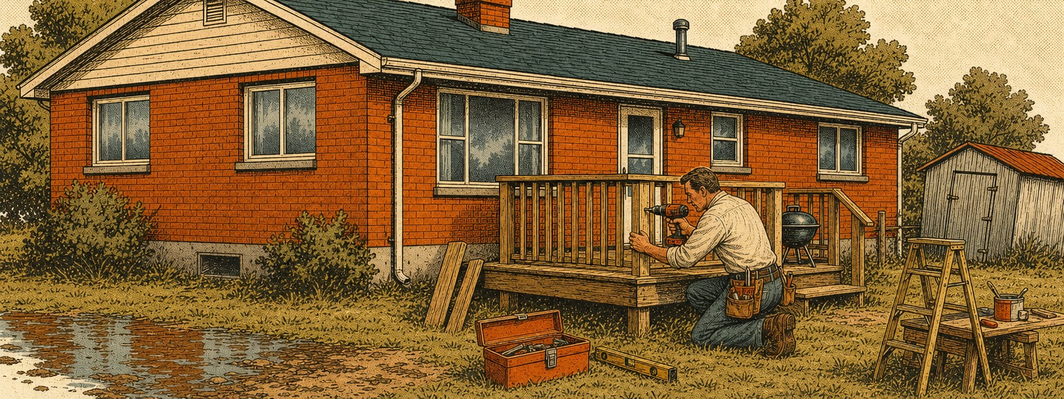 Illustration of handyman services at work in Virginia