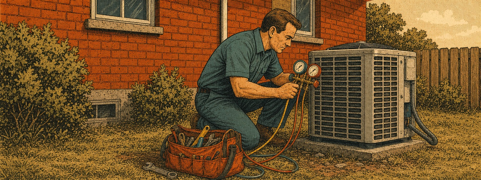 Illustration of hvac companies at work in Virginia