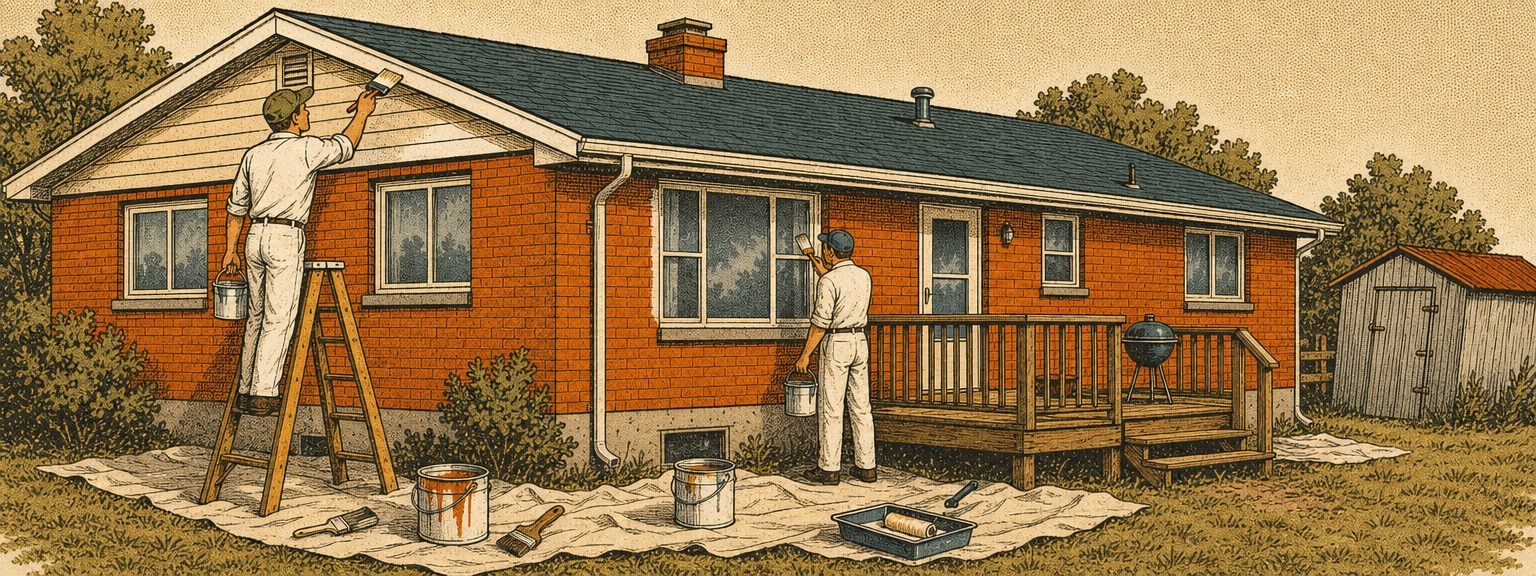 Illustration of painting companies at work in Virginia